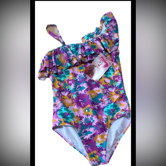 Kanu Surf Girls One Piece Swimsuit Style River Color Purple- NWT- Size 10 - Picture 1 of 6